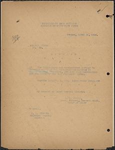 General Orders No. 26 from Headquarters 26th Division, American Expedition Force, 1918-04-15