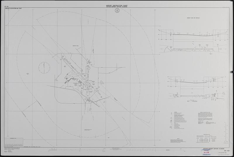 Airport obstruction chart OC 123, Dothan Airport, Dothan, Alabama