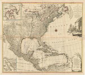 A new and correct map of North America, with the West India Islands