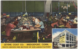 Levine Coat Co., Bridgeport, Conn., photo shows one section of our large factory