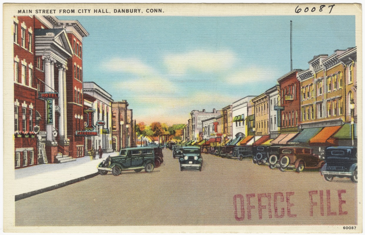 Main Street from city hall, Danbury, Conn. Digital Commonwealth