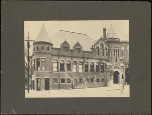 Old Tufts Library building in Washing Square. Its site is now a small park