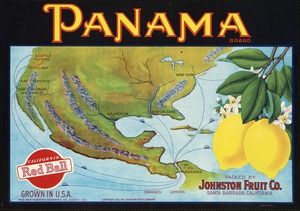 Panama Brand. Packed by Johnston Fruit Co., Santa Barbara, California