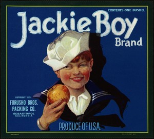 Jackie Boy Brand. Furusho Bros. Packing Co., Sebastopol, California
