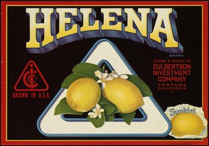Helena Brand. Grown & packed by Culbertson Investment Company, Ventura California