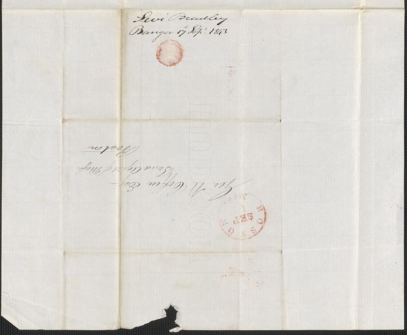 Levi Bradley to George Coffin, 17 September 1843 - Digital Commonwealth