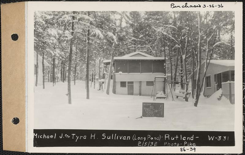 Michael J. And Tyra H. Sullivan, Camp, Long Pond, Rutland, Mass., Feb ...