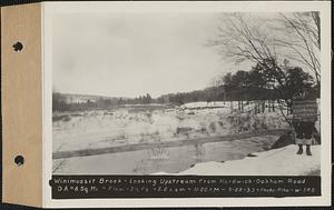 Winimusset Brook, looking upstream from Hardwick-Oakham Road, drainage area = 6 square miles, flow = 31 cubic feet per second = 5.2 cubic feet per second per square mile, New Braintree, Mass., 11:50 AM, Mar. 22, 1933