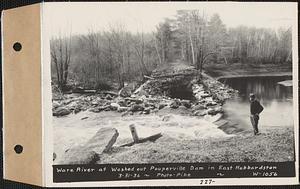 Ware River at washed out Pouperville dam, East Hubbardston, Mass., Mar. 31, 1936