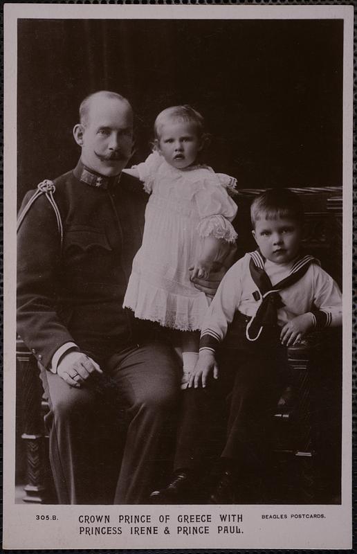 Crown Prince of Greece with Princess Irene & Prince Paul