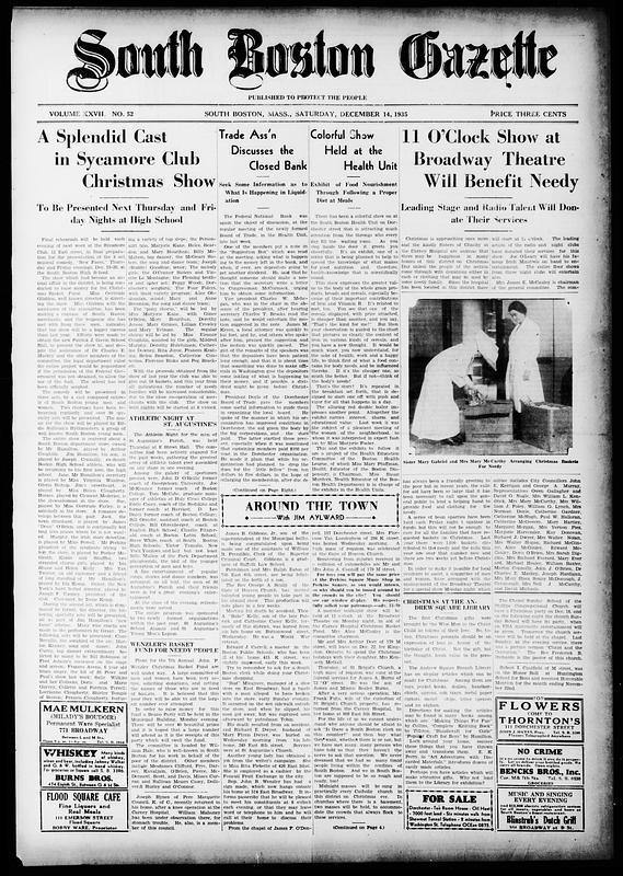 South Boston Gazette, December 14, 1935 - Digital Commonwealth