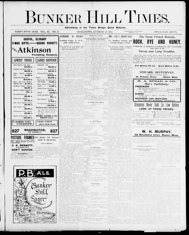 Bunker Hill Times, December 22, 1894 Digital Commonwealth