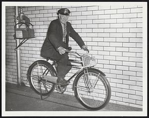 S. Station James N. Murray of Columbia Rd. arrives on bike 12 years with N.Y. Central.