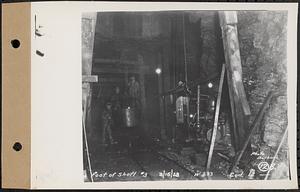 Contract No. 12, Sinking Shafts 2 (Holden), 3 (Holden), and 4 (Rutland) for Wachusett-Coldbrook Tunnel, foot of Shaft 3, Holden, Mass., Mar. 15, 1928