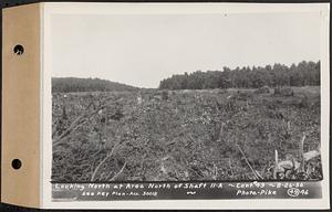 Contract No. 49, Excavating Diversion Channels, Site of Quabbin Reservoir, Dana, Hardwick, Greenwich, looking north at area north of Shaft 11A, Hardwick, Mass., Aug. 26, 1936