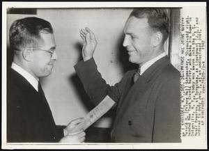 Prince Hal Joins Navy- Harold H. (Prince Hal) Schumacher, 32-year-old right-handed New York Giants hurler, who makes his home in Dolgeville, N. Y., today was sworn into the U. S. Naval Reserve, at Syracuse, as Lieutenant (J.G.) and ordered to duty Jan. 7, at an undisclosed post.