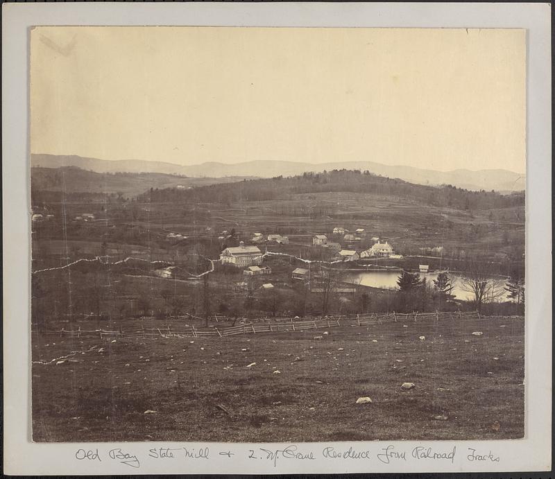 Old Bay State Mill and Z. M. Crane Residence from Railroad Tracks