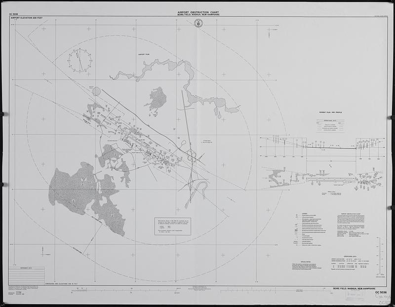 Airport obstruction chart, OC 5036, Boire Field, Nashua, New Hampshire