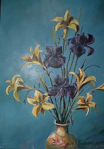 Daylilies and Iris