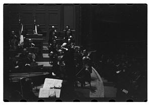 Orchestra performance, Boston Symphony Hall
