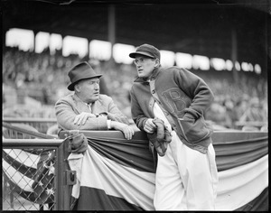Baseball star Joe Cronin and former manager Bill Carrigan