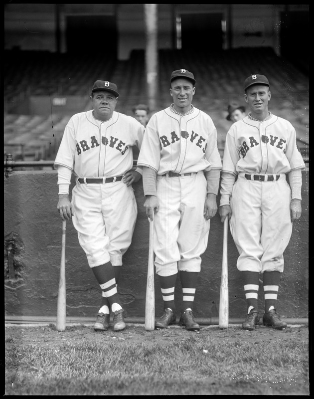 Babe Ruth with other Braves stars