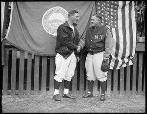 Red Sox manager Marty McManus and Yankee manager Joe McCarthy