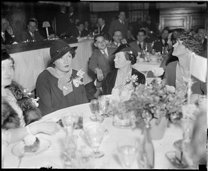 Mrs. Babe Ruth attends dinner