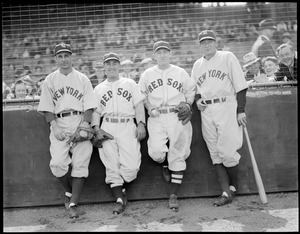 Red Sox and Yankees players, Fenway Park