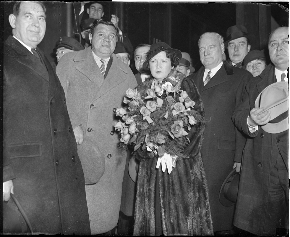 Babe Ruth at the Copley Plaza, in town to sign with the Braves