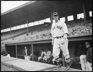 Lefty Grove coming out of the Fenway dugout