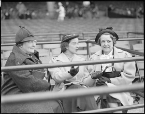 Three ladies at the ballpark
