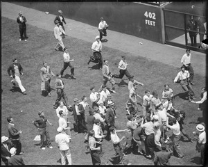 Fans on field