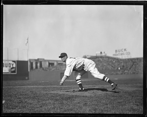Lefty Grove on the mound at Fenway