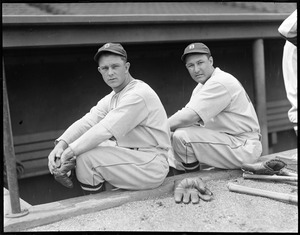 Detroit Tigers in dugout at Fenway