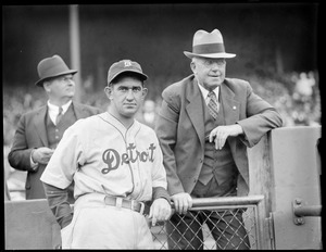 Mickey Cochrane with Walter Briggs, owner of Tigers