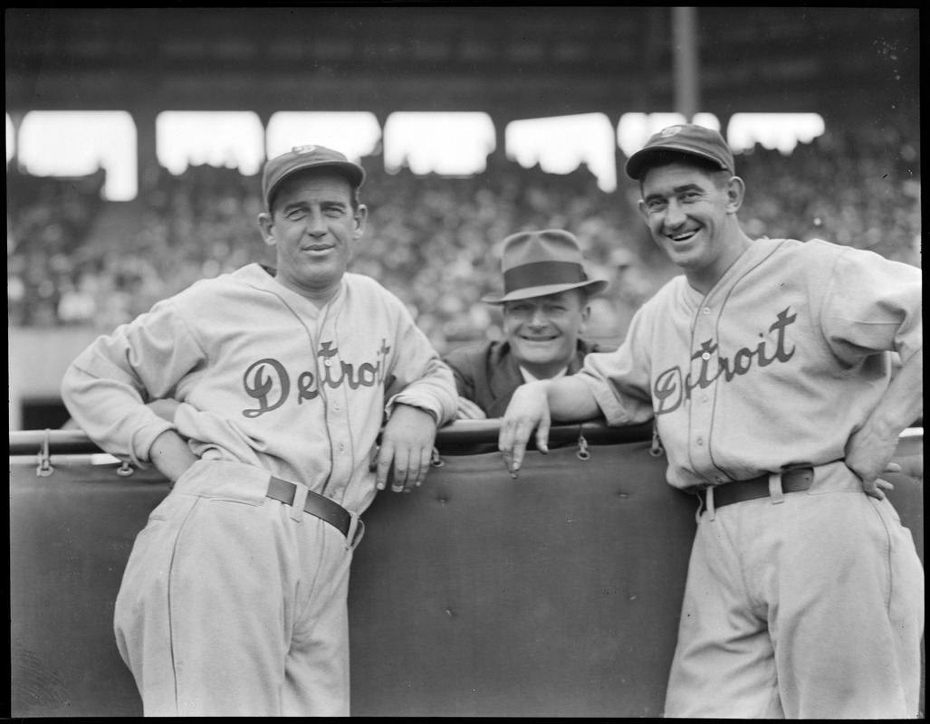 Detroit Tigers Mickey Cochrane on right Digital Commonwealth