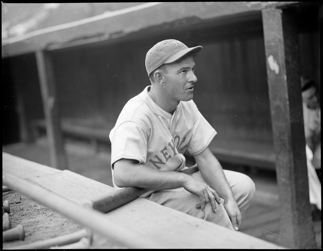 Player. New York dugout