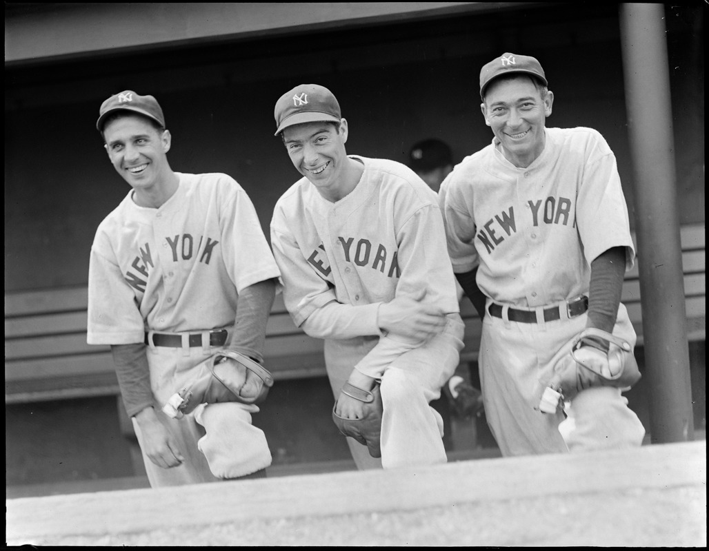 Three Yankees including DiMaggio