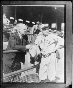 L to R: John McGraw, manager of N.Y. Giants with Dave Bancroft.