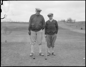 Babe Ruth and golf partner on the links