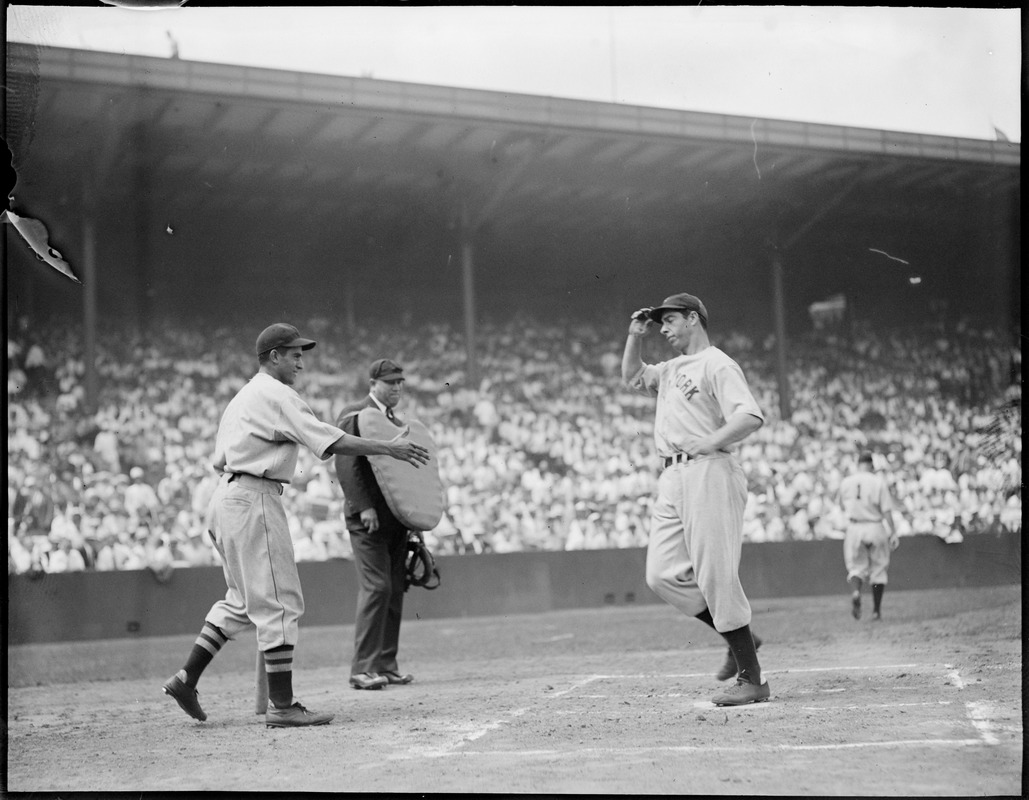 Joe DiMaggio touches 'em all at Fenway Park