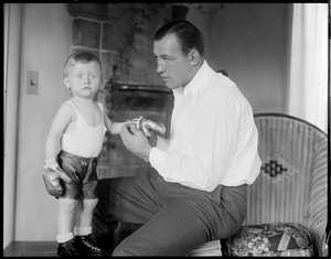 Jack Sharkey at his home in Chestnut Hill