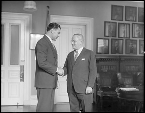 Jack Dempsey meets with Mayor Nichols at City Hall