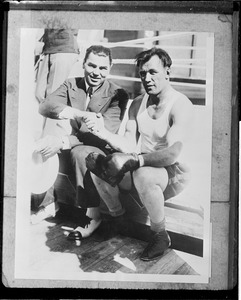 L-R: Jack Dempsey and Jack Sharkey at Miami