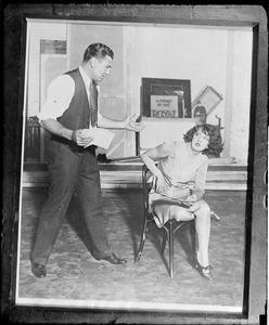 Jack Dempsey and his wife, E. Taylor, rehearsing for the big prize fight