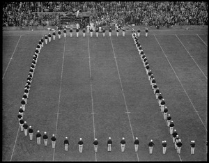 Harvard's band forms a Dartmouth "D" when they beat Harvard 34-7