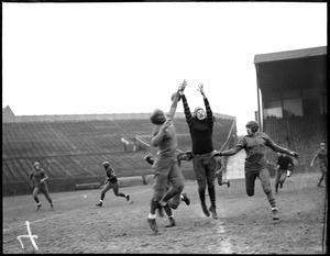 Football game at Braves Field