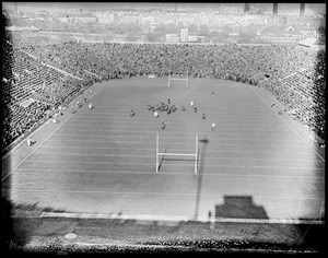 Harvard Stadium during football game