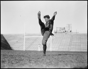 Erwin Gehrke - Harvard kicker in action.